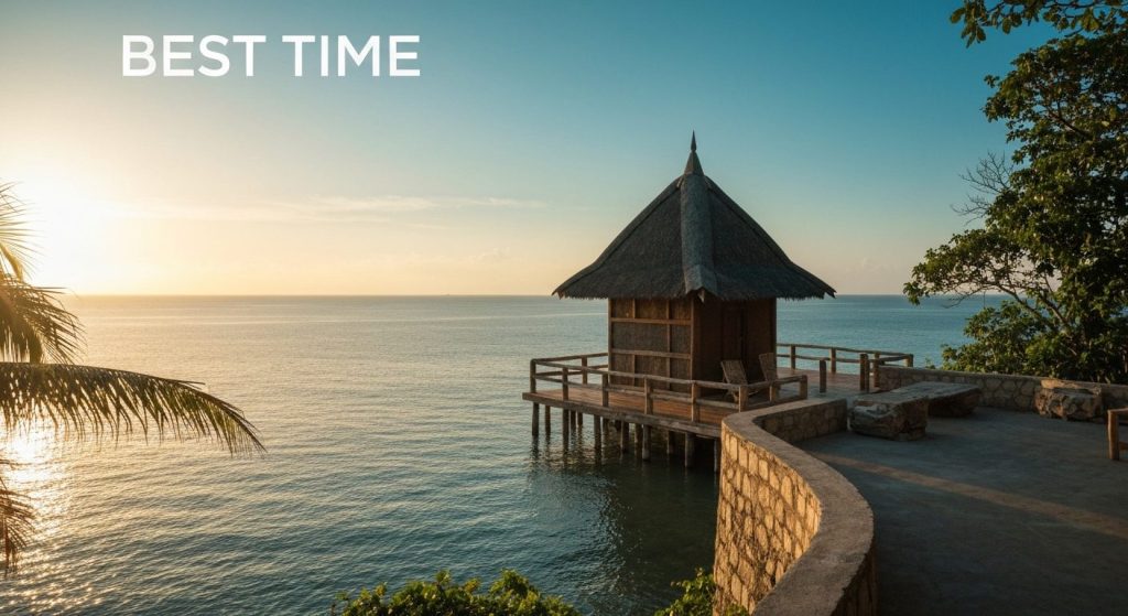 best time to visit labuan bajo villa — Photorealistic editorial travel photograph relevant to: An independent luxury-vil