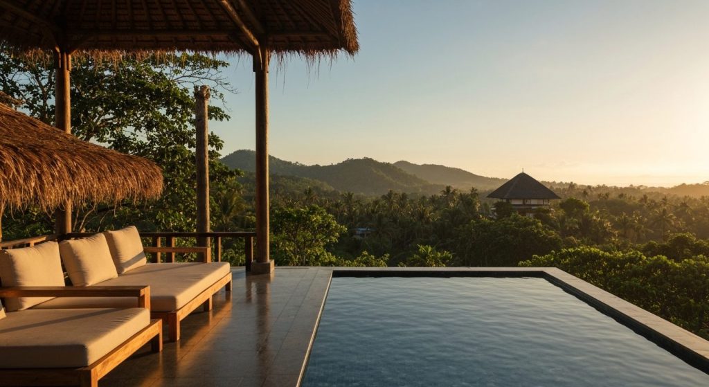 book luxury villa labuan bajo — Photorealistic editorial travel photograph relevant to: An independent luxury-villa guid