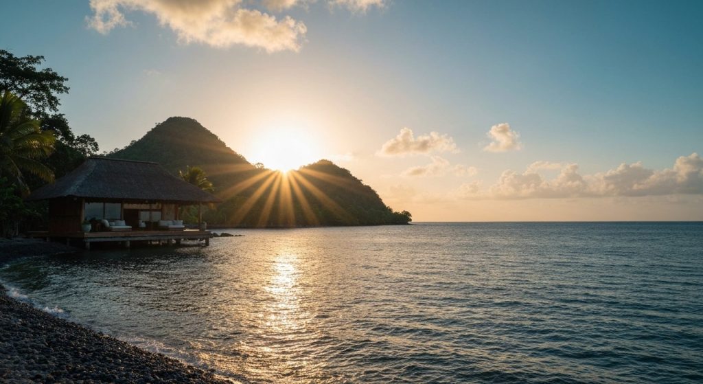how to find luxury villas in labuan bajo — Photorealistic editorial travel photograph relevant to: An independent luxury