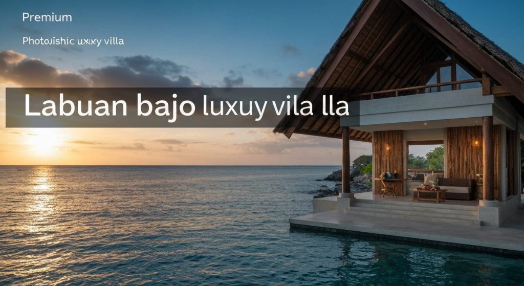 labuan bajo luxury villa — Photorealistic editorial travel photograph relevant to: An independent luxury-villa guide and