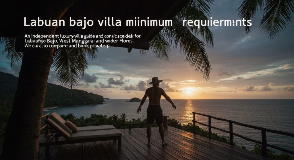 labuan bajo villa minimum stay requirements — Photorealistic editorial travel photograph relevant to: An independent lux