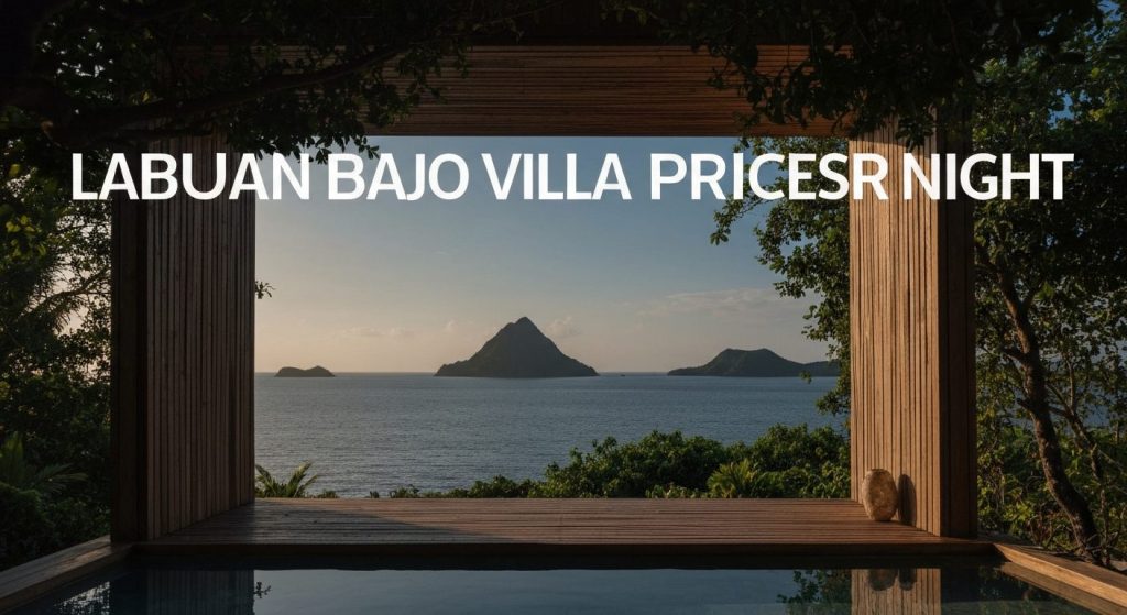 labuan bajo villa prices per night — Photorealistic editorial travel photograph relevant to: An independent luxury-villa