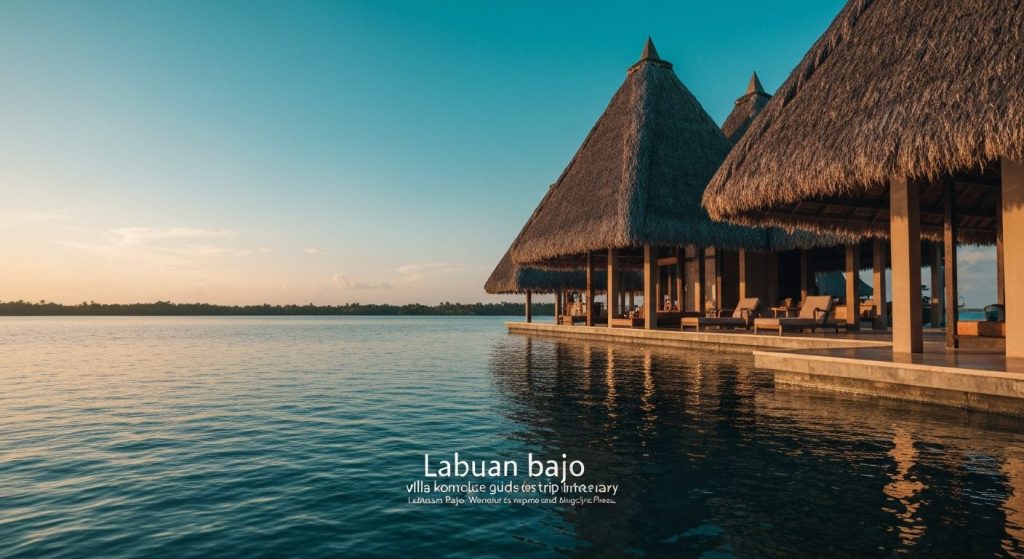labuan bajo villa komodo trip itinerary — Photorealistic editorial travel photograph relevant to: An independent luxury-